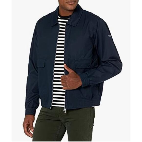 Scotch & Soda mens Navy Blue Jacket Cotton Lightweight Jacket, size Large - Picture 1 of 4